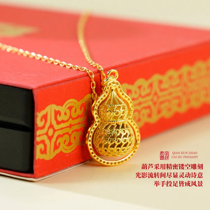 合成金屬鋯石手鍊 【司徒法正】新品國潮乾坤招財-福氣葫蘆項鍊